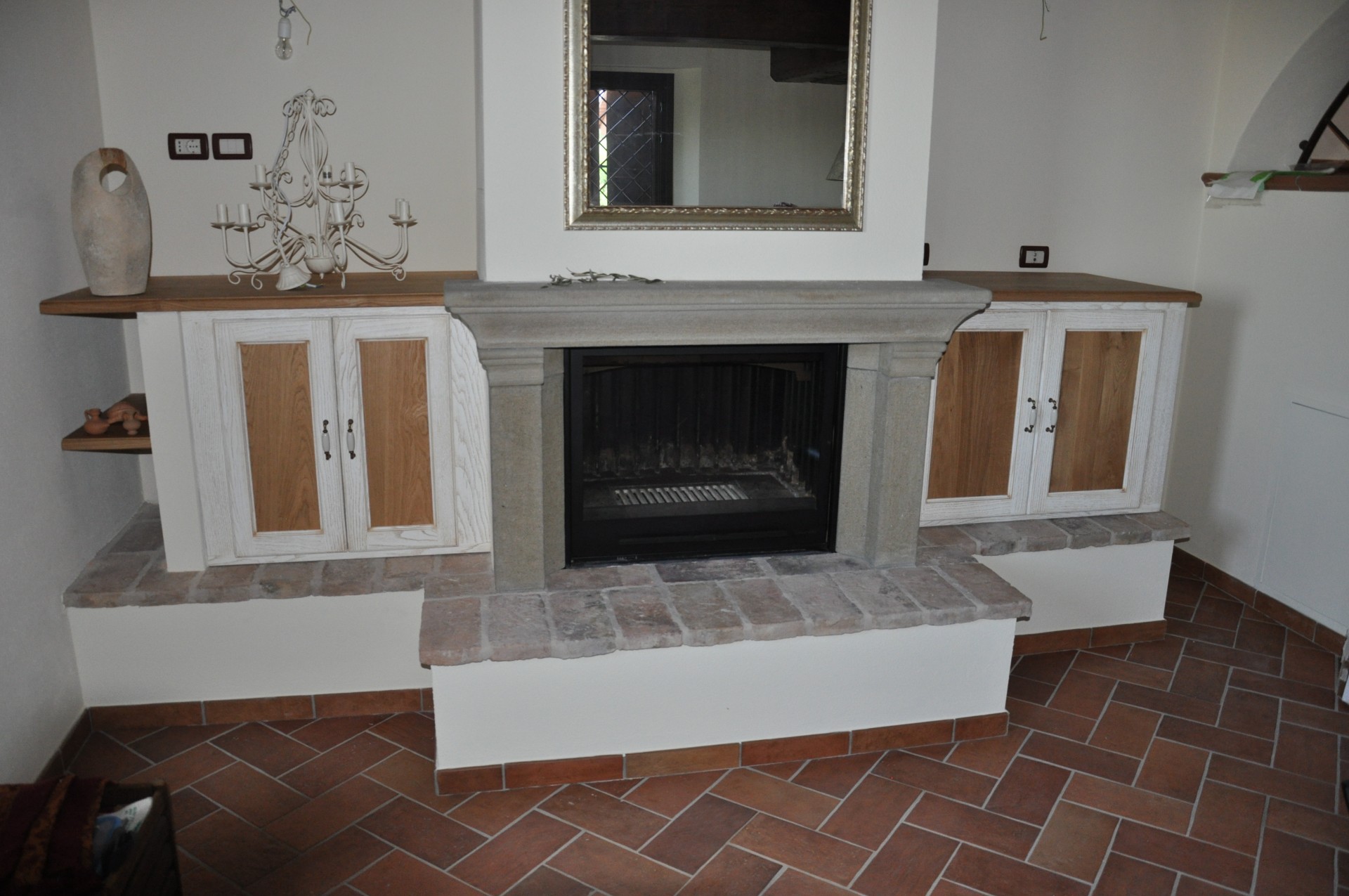 Cucine moderne con camino ~ canlic for . Disegno Legno camino