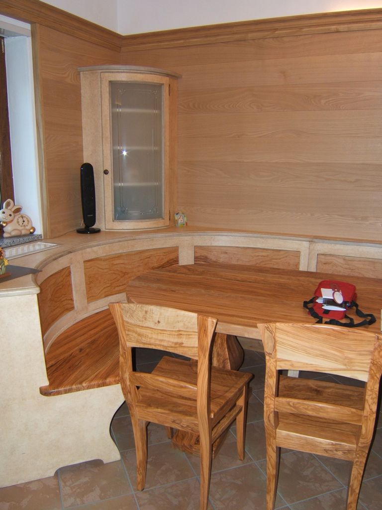 Sala da pranzo con panca: dining room bench with back. idee per ...