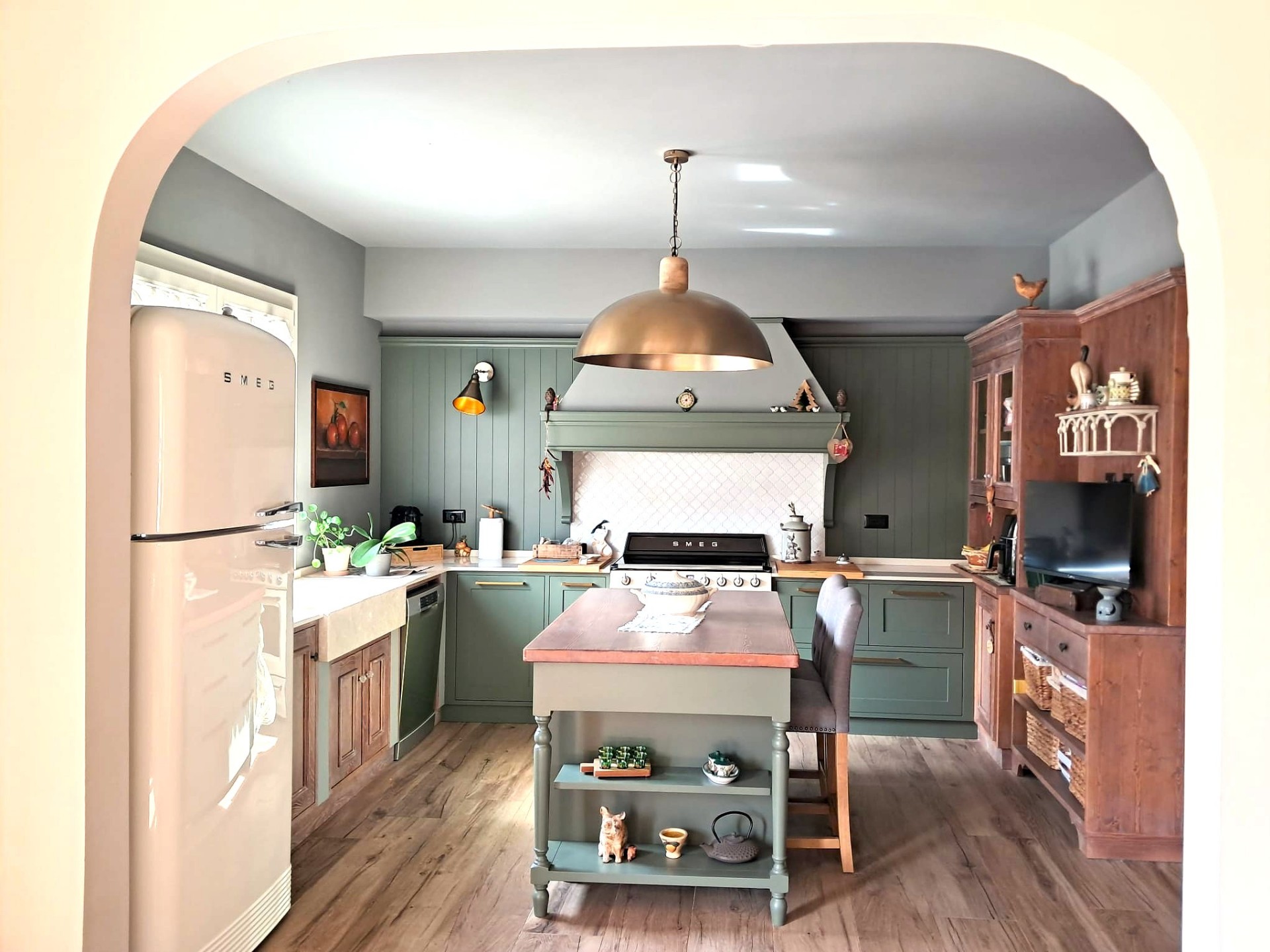 Cucina artigianale in legno art. 122