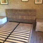 letto rustico in legno anticato