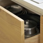 Cucina moderna in legno di rovere.