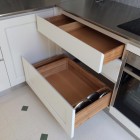 Cucina in legno laccato.