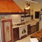 Cucina rustica in legno naturale design Savona