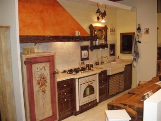 Cucina rustica in legno naturale design Savona