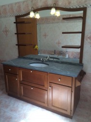 Mobile per bagno in legno di rovere