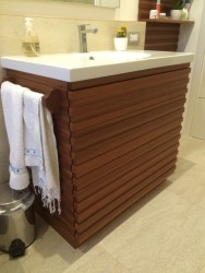 Mobile per bagno in legno di mogano