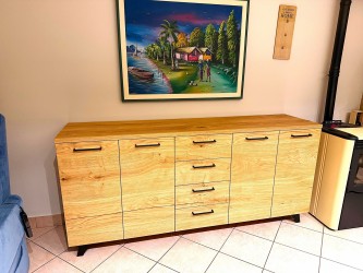 Credenza moderna in rovere naturale